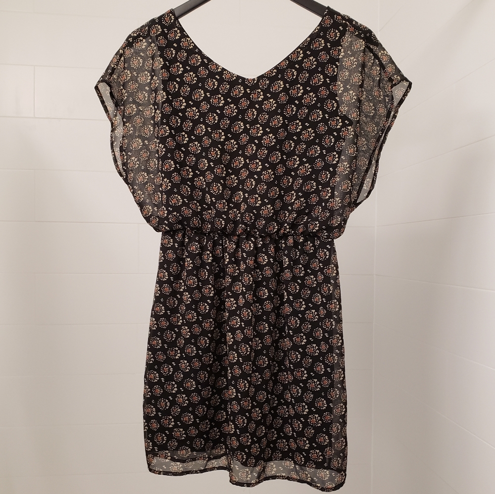 Lush floral chiffon dress